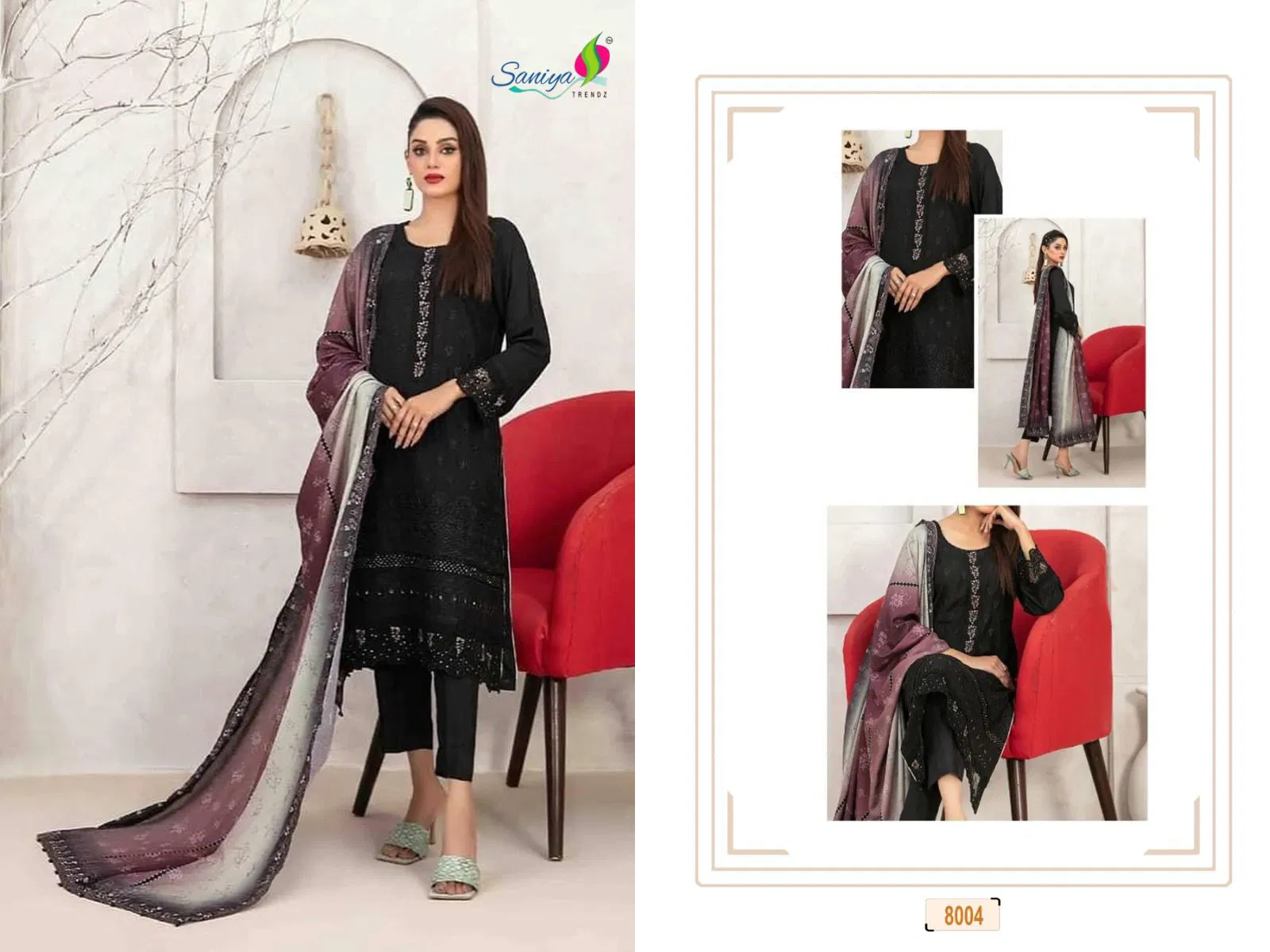 Rang Rasiya Nx Vol 8 By Saniya Cotton Pakistani Dress Material Online Wholesale